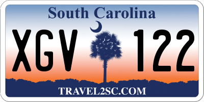 SC license plate XGV122