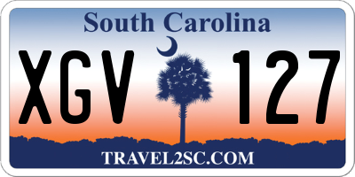 SC license plate XGV127