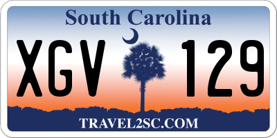 SC license plate XGV129
