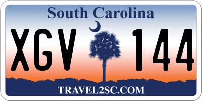 SC license plate XGV144