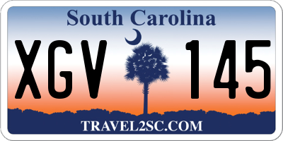SC license plate XGV145