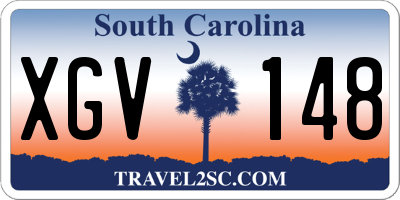 SC license plate XGV148