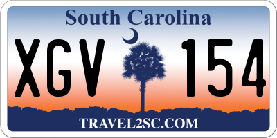 SC license plate XGV154