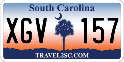 SC license plate XGV157