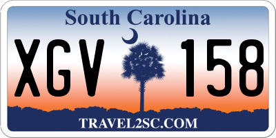 SC license plate XGV158