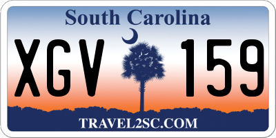 SC license plate XGV159