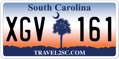 SC license plate XGV161