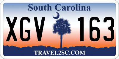 SC license plate XGV163