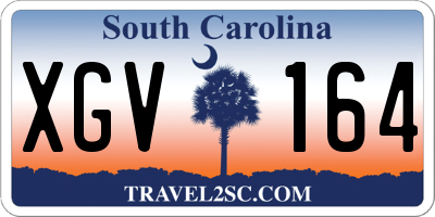 SC license plate XGV164