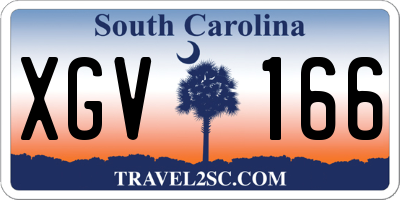 SC license plate XGV166