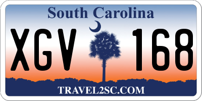 SC license plate XGV168