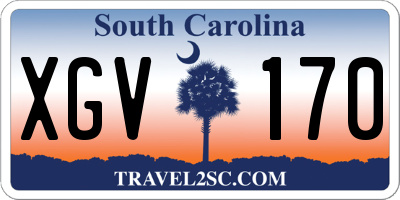 SC license plate XGV170
