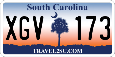 SC license plate XGV173