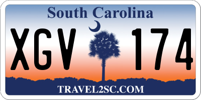 SC license plate XGV174