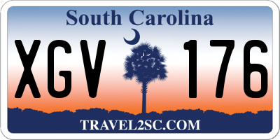 SC license plate XGV176