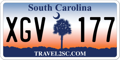 SC license plate XGV177