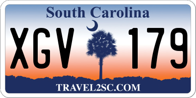 SC license plate XGV179