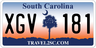 SC license plate XGV181