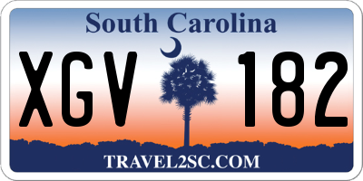 SC license plate XGV182
