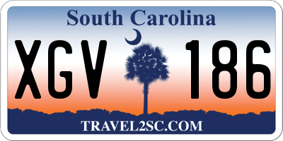 SC license plate XGV186