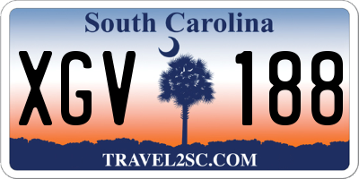 SC license plate XGV188