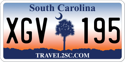SC license plate XGV195