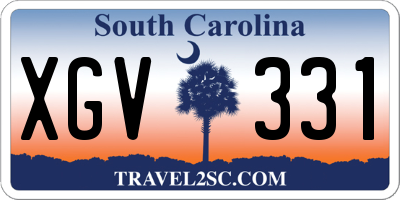 SC license plate XGV331