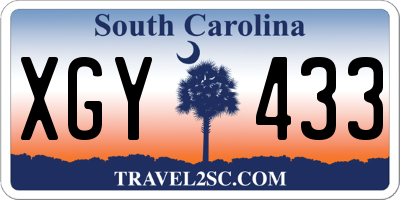 SC license plate XGY433
