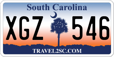 SC license plate XGZ546