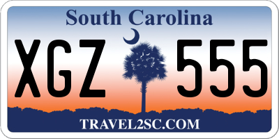 SC license plate XGZ555
