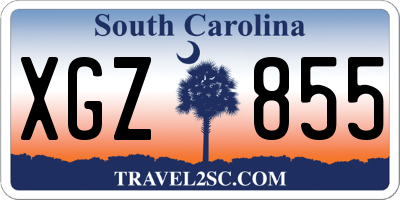 SC license plate XGZ855