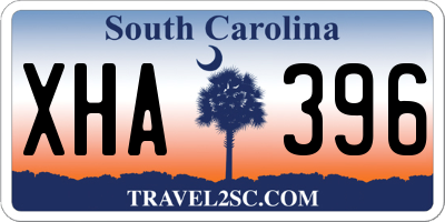 SC license plate XHA396