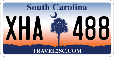 SC license plate XHA488