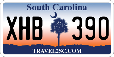 SC license plate XHB390
