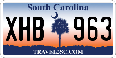 SC license plate XHB963