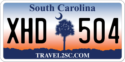 SC license plate XHD504