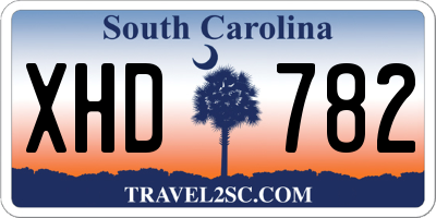SC license plate XHD782