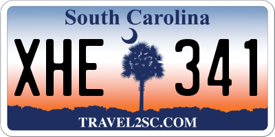 SC license plate XHE341