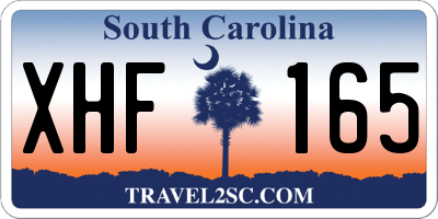 SC license plate XHF165