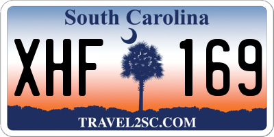 SC license plate XHF169