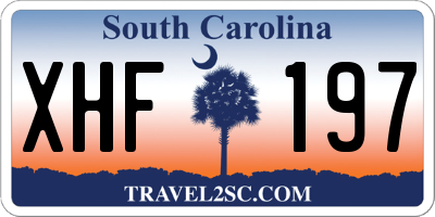 SC license plate XHF197