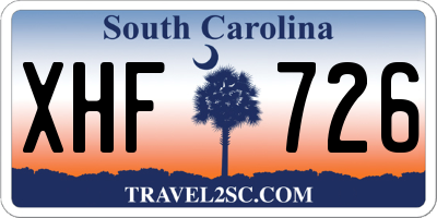 SC license plate XHF726