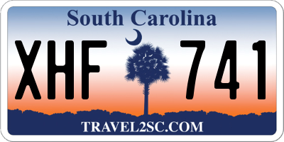 SC license plate XHF741