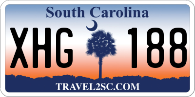 SC license plate XHG188