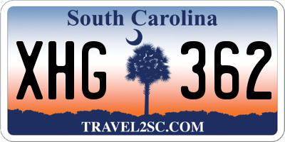 SC license plate XHG362