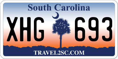 SC license plate XHG693