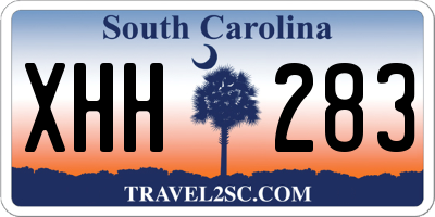 SC license plate XHH283