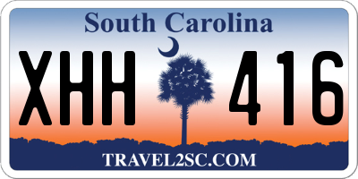 SC license plate XHH416