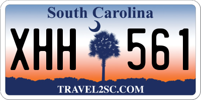SC license plate XHH561
