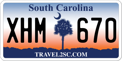 SC license plate XHM670
